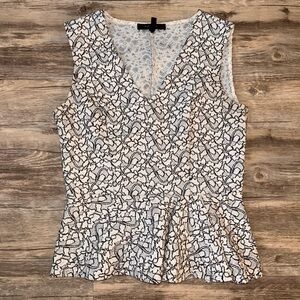 BCBG Maxazria Lace Peplum Top